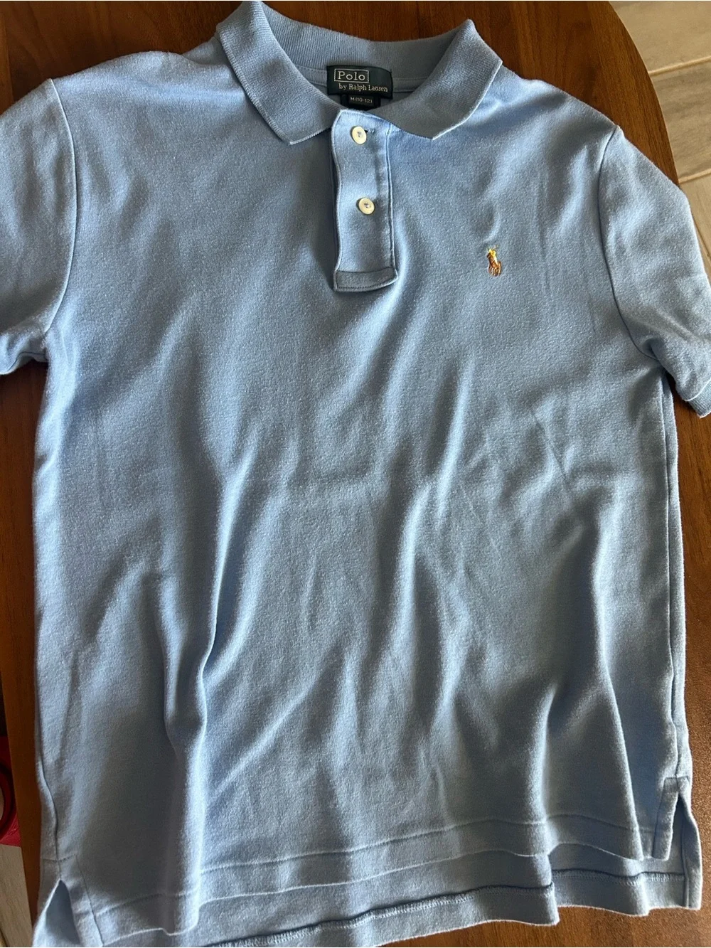 Ralph Lauren Light Blue Kids Polo with Embroidered Pony